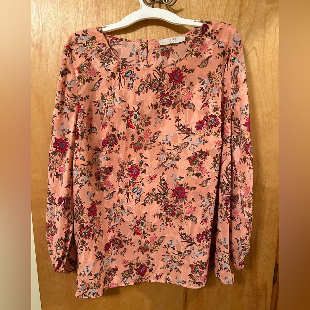 Loft size 18 floral print blouse
